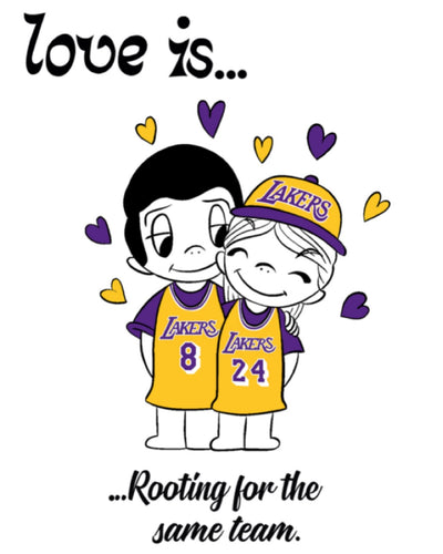 Love is Lakers Valentine Card