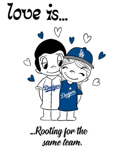 Love is Dodgers Valentine's Card