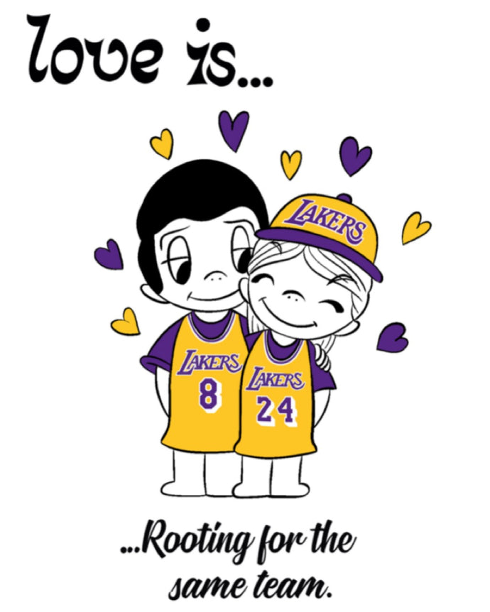 Love is Lakers Valentine Card